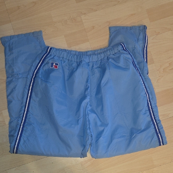 Russell Athletic Other - Vintage Russell Athletic Windbreaker Pants Made In Usa Caralina Blue Large